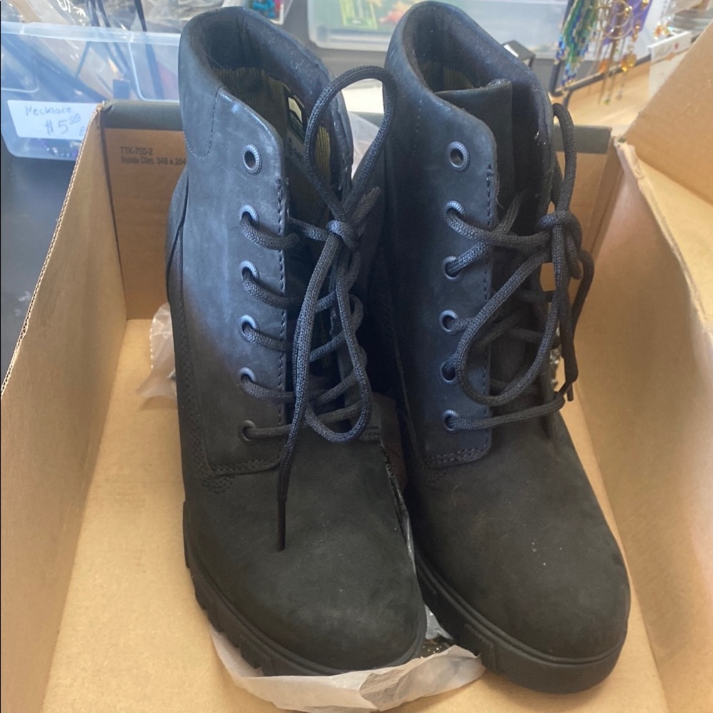 Timberland Black Lace Up Boots